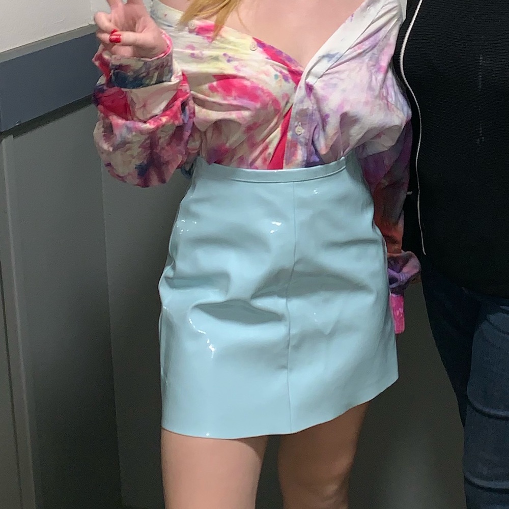 American Apparel vinyl skirt